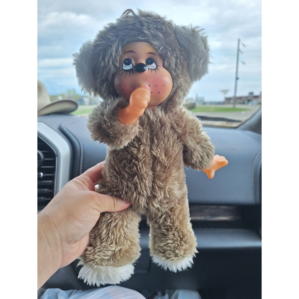 Vintage used  Gerber Atlanta Novelty Plush Thumb Sucking Rubber Face monkey